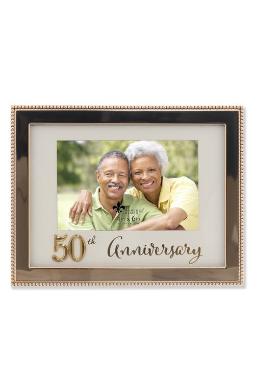 LAWRENCE FRAMES LAWRENCE FRAMES BEADED 50TH ANNIVERSARY 4X6 FRAME 