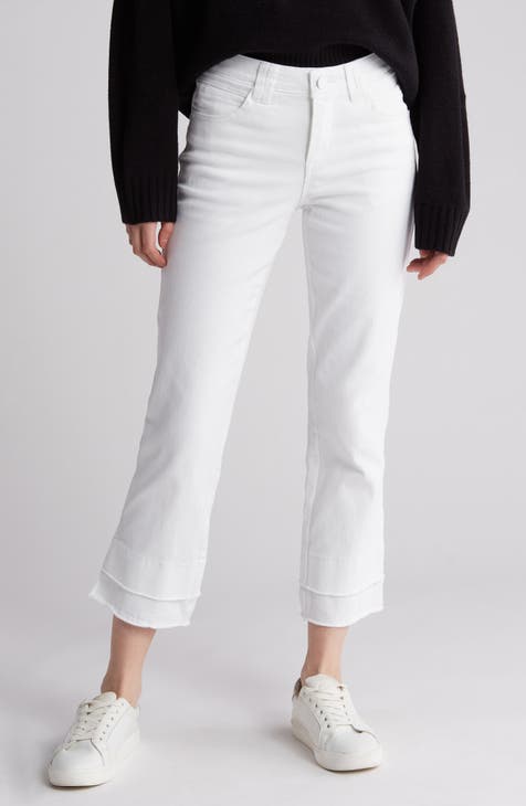 TheMogan Women's PLUS Slit Pocket Mid Rise Stretch Capri Trouser Mid Calf Crop  Pants 