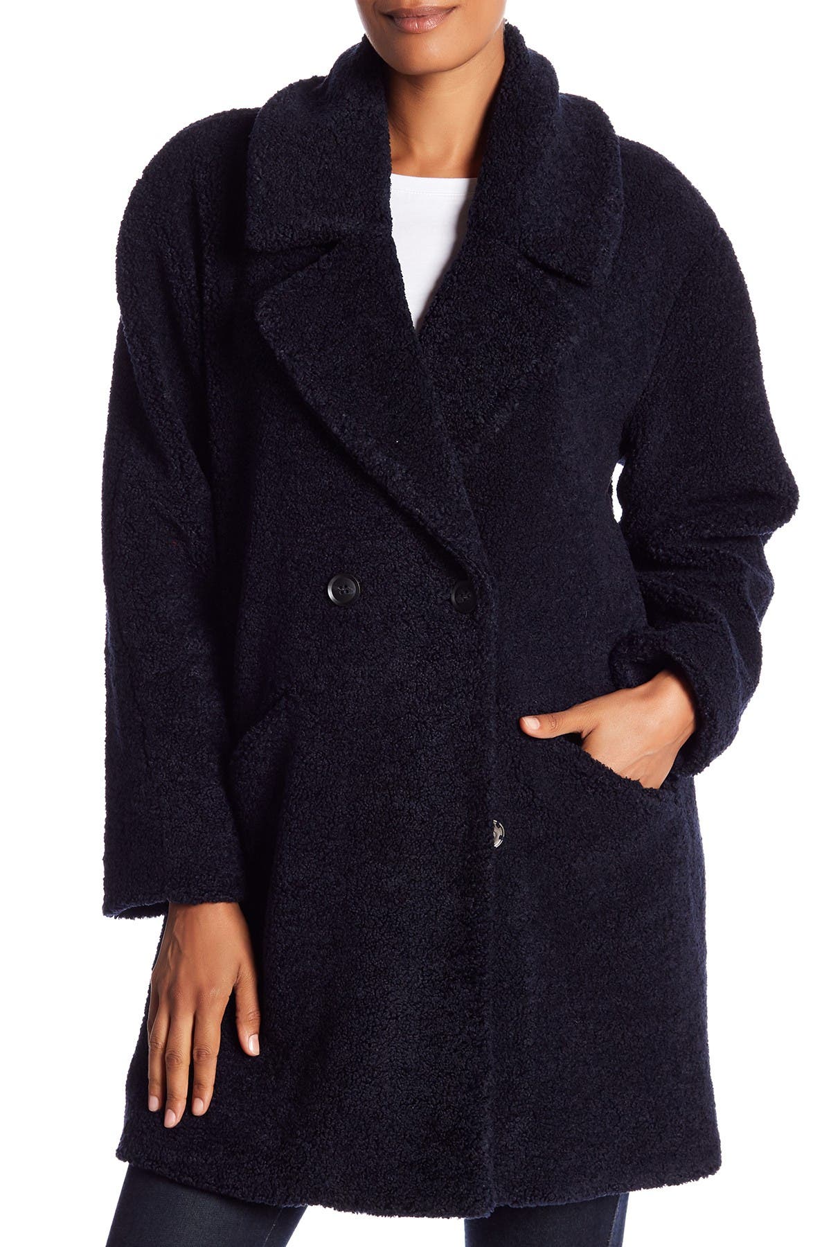 lucky brand faux fur trench coat
