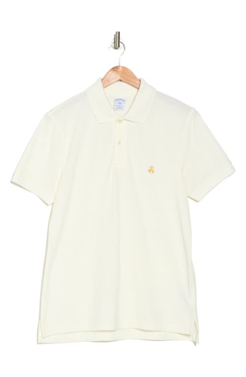 Shop Brooks Brothers Solid Piqué Slim Fit Polo In Ivory/off White