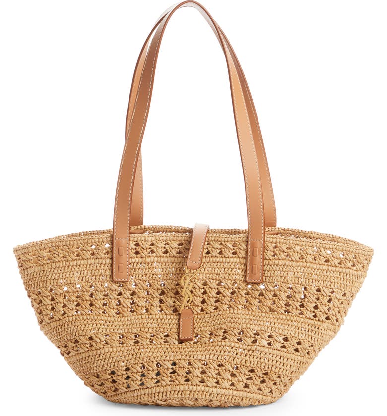 Saint Laurent Small Panier Woven Straw Tote | Nordstrom