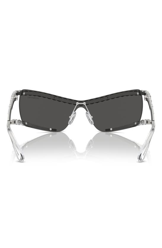 Shop Swarovski 33mm Irregular Sunglasses In Silver