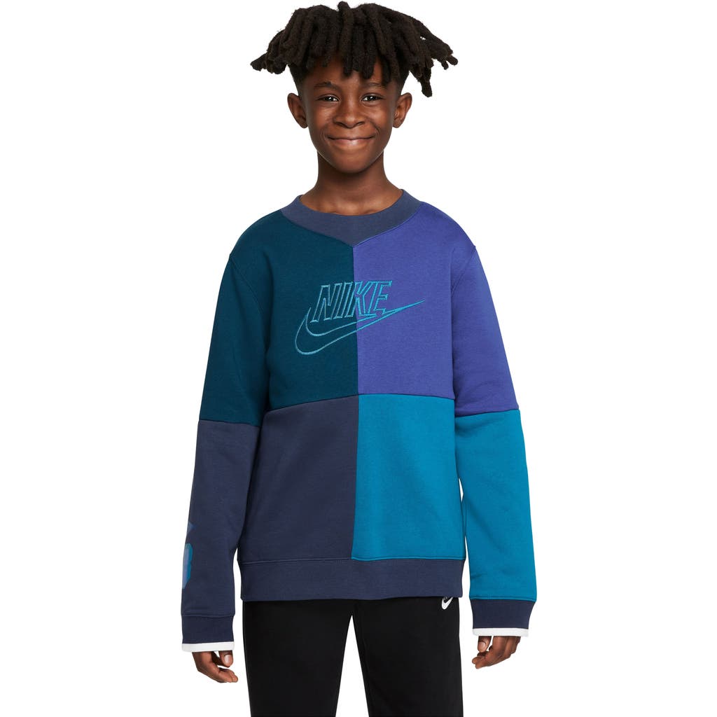 Nike Kids' Sportswear Logo Sweatshirt In Blue