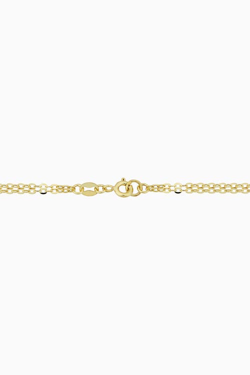 Shop Oradina 14k Yellow Gold Fantasy Triple Link Bracelet