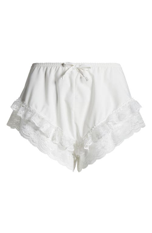 Shop Kat The Label Harriet Ruffle Lace Tap Pants In White