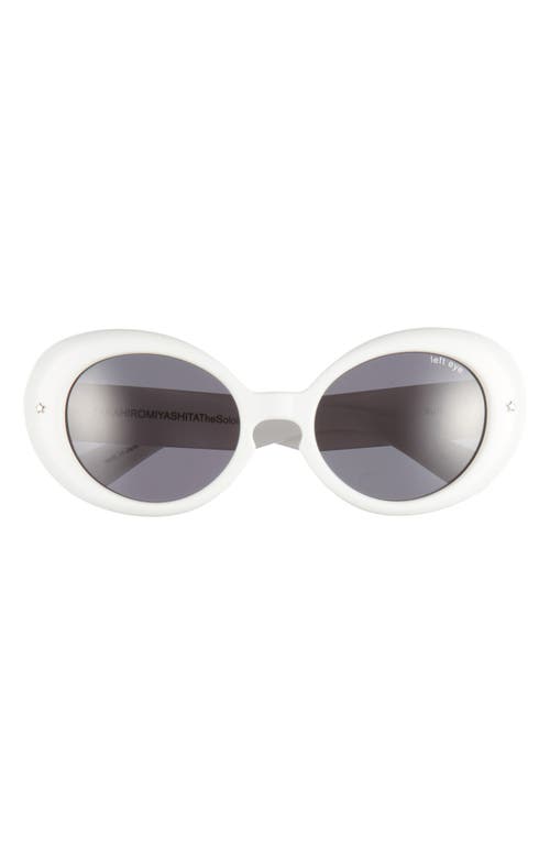 TAKAHIROMIYASHITA TheSoloist. Kurt Oval Sunglasses in White at Nordstrom