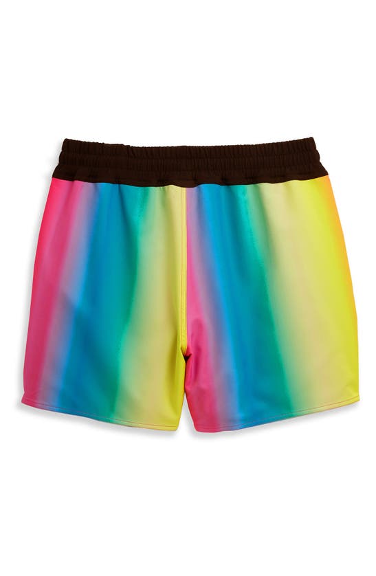 Shop Tomboyx 5-inch Reversible Board Shorts In Melting Rainbow