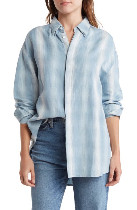 Women's Blue Button Down Shirts | Nordstrom Rack