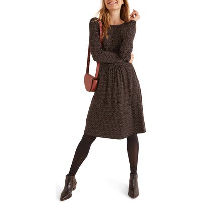 Boden Abigail Long Sleeve Jersey Dress