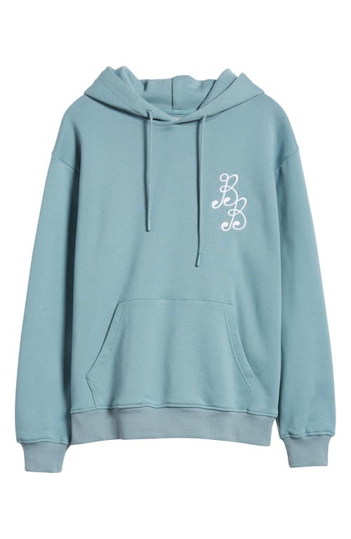 Shop Bogey Boys Essential Cotton Hoodie In Bogey Blue