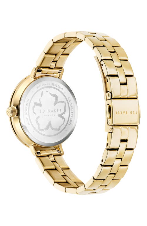 Shop Ted Baker London Ammy Magnolia Bracelet Watch, 34mm In Gold/cream/gold