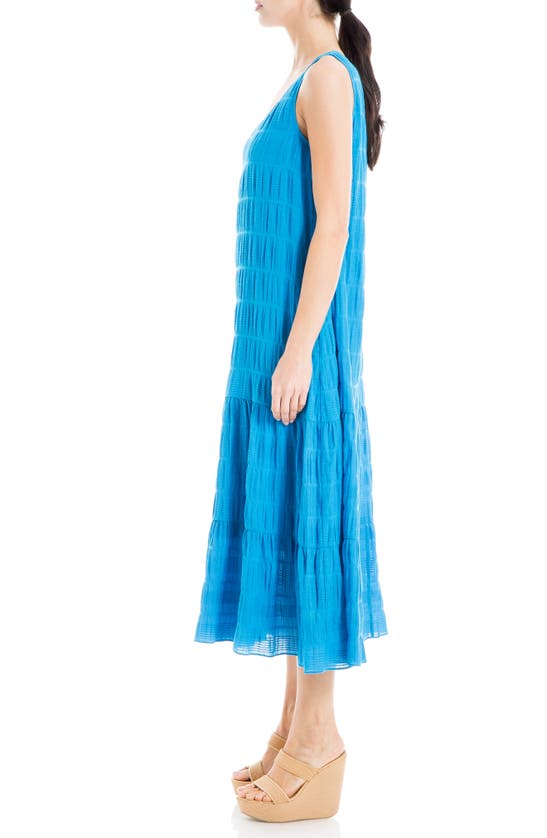 Max Studio London Smocked Tiered Maxi Dress In Lapis-lapis