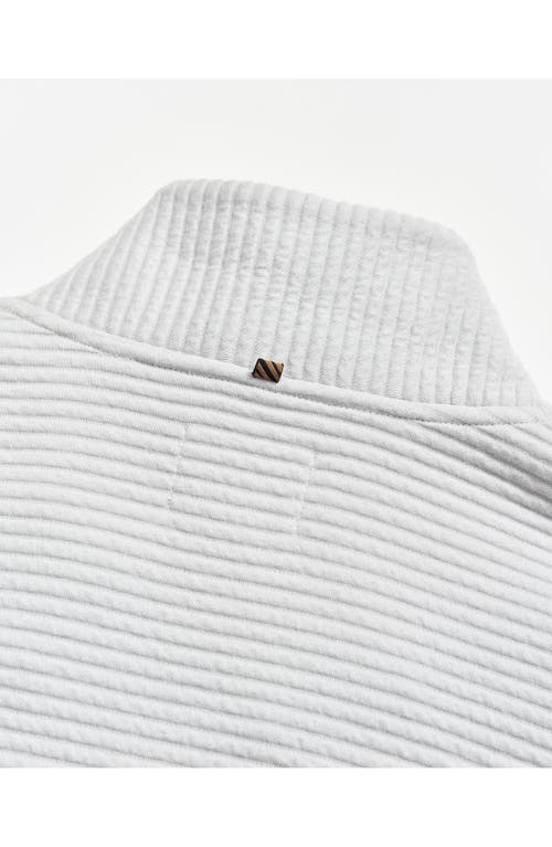 Billy Reid Quilted Half Zip Pullover In Beach Blue