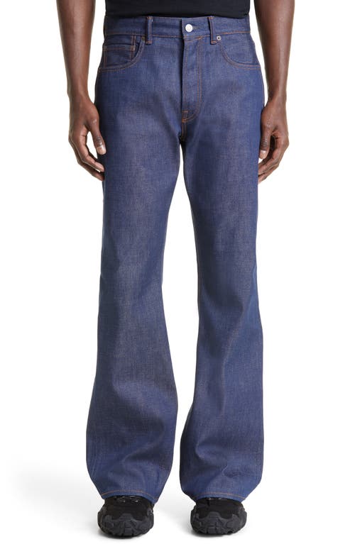 Regular Fit Bootcut Jeans in Indigo Blue