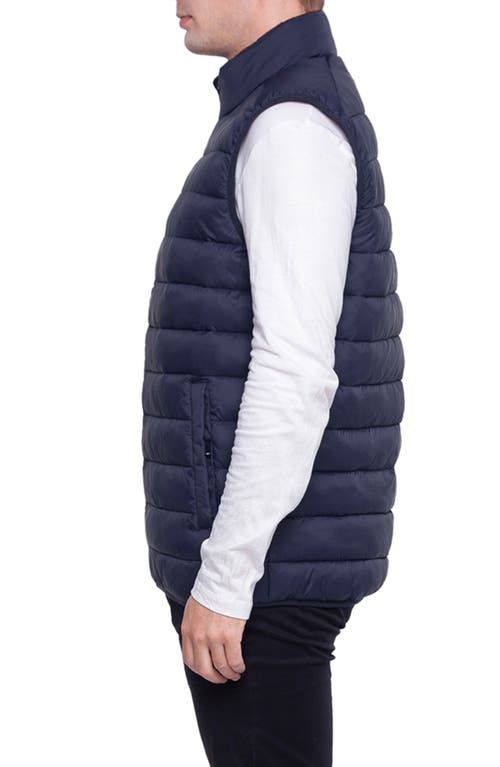 Rokka&rolla Lightweight Puffer Vest In Navy