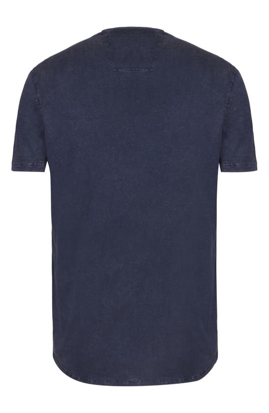 Shop John Varvatos Cooper Washed Cotton Slub T-shirt In Pacific Blue