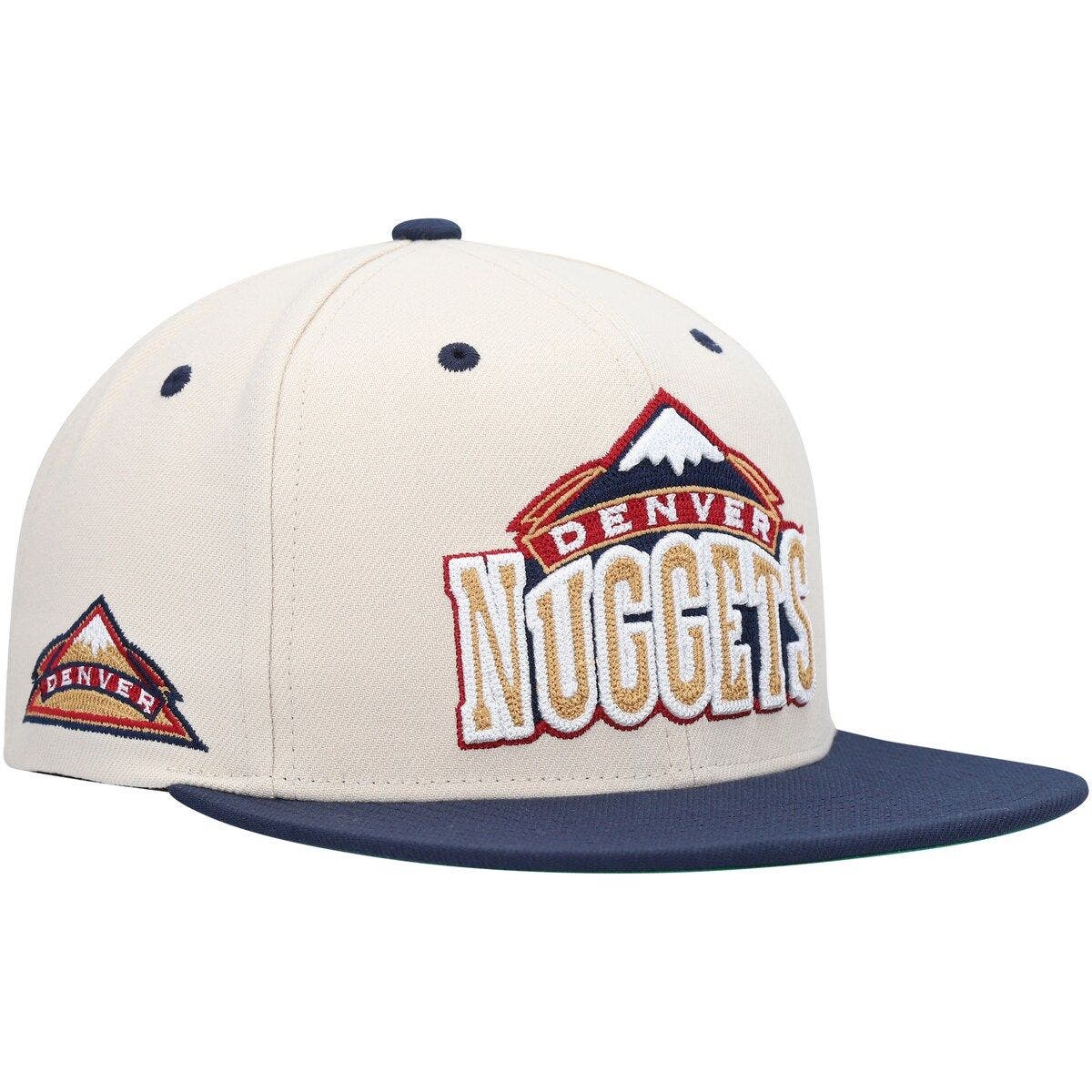 Men's New Orleans Pelicans Mitchell & Ness White/Navy Heritage Script Snapback  Hat