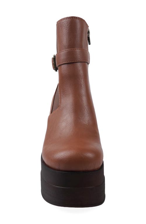 Candies Candie's Aster Platform Bootie In Cognac