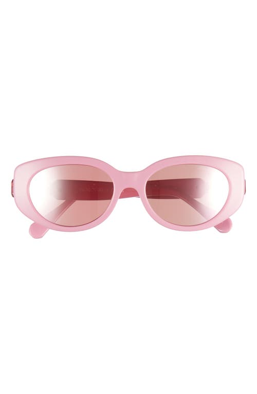 Swarovski 53mm Oval Sunglasses in Pink at Nordstrom