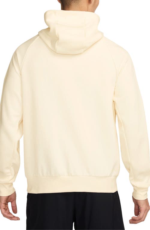 Shop Nike Primary Dri-fit Full Zip Hoodie In Pale Ivory/pale Ivory