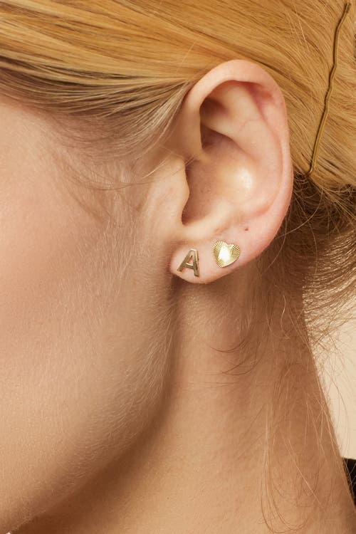 Oradina Heartthrob Studs In Yellow Gold