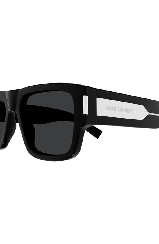 Shop Saint Laurent 54mm Square Sunglasses In Black