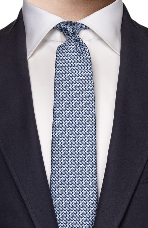 ETON ETON GEOMETRIC PRINT SILK TIE 