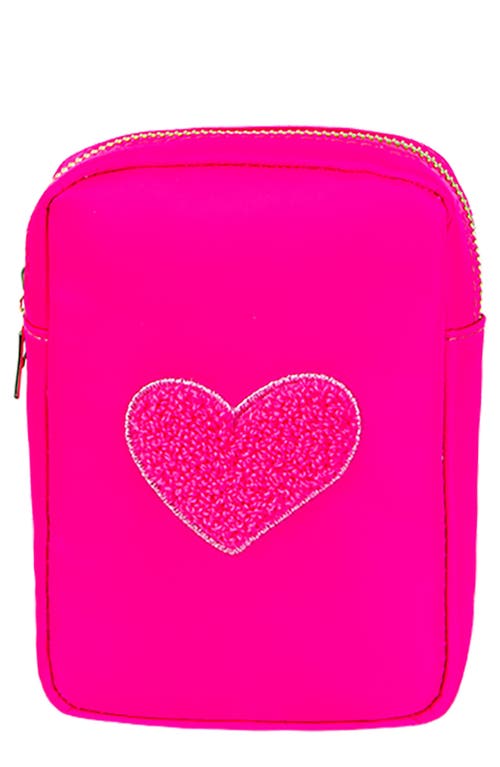 Mini Heart Cosmetics Bag in Hot Pink/Hot Pink