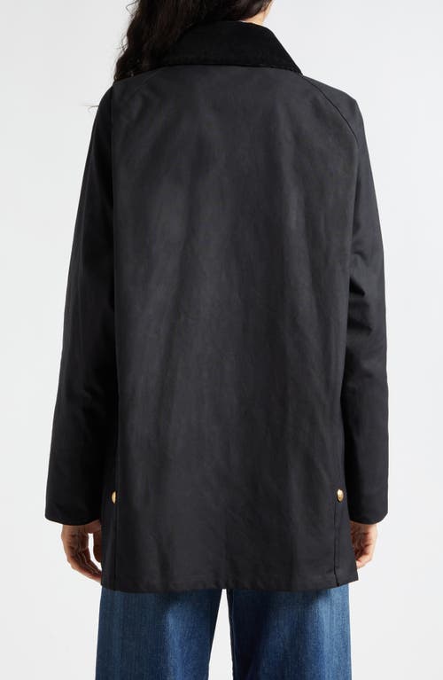 Shop Nili Lotan Kedem Waxed Cotton Jacket In Black