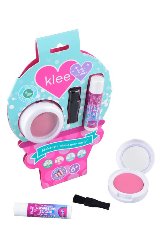 Klee Kids' Sweet Cherry Fun Blush & Lip Shimmer Kit In Pink