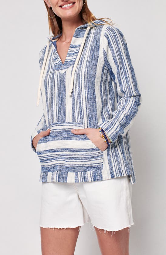 FAHERTY FAHERTY ISLET STRIPE PONCHO HOODIE