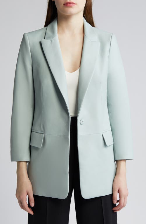 KOBI HALPERIN Rosalie Leather Blazer Blue Glass at Nordstrom,