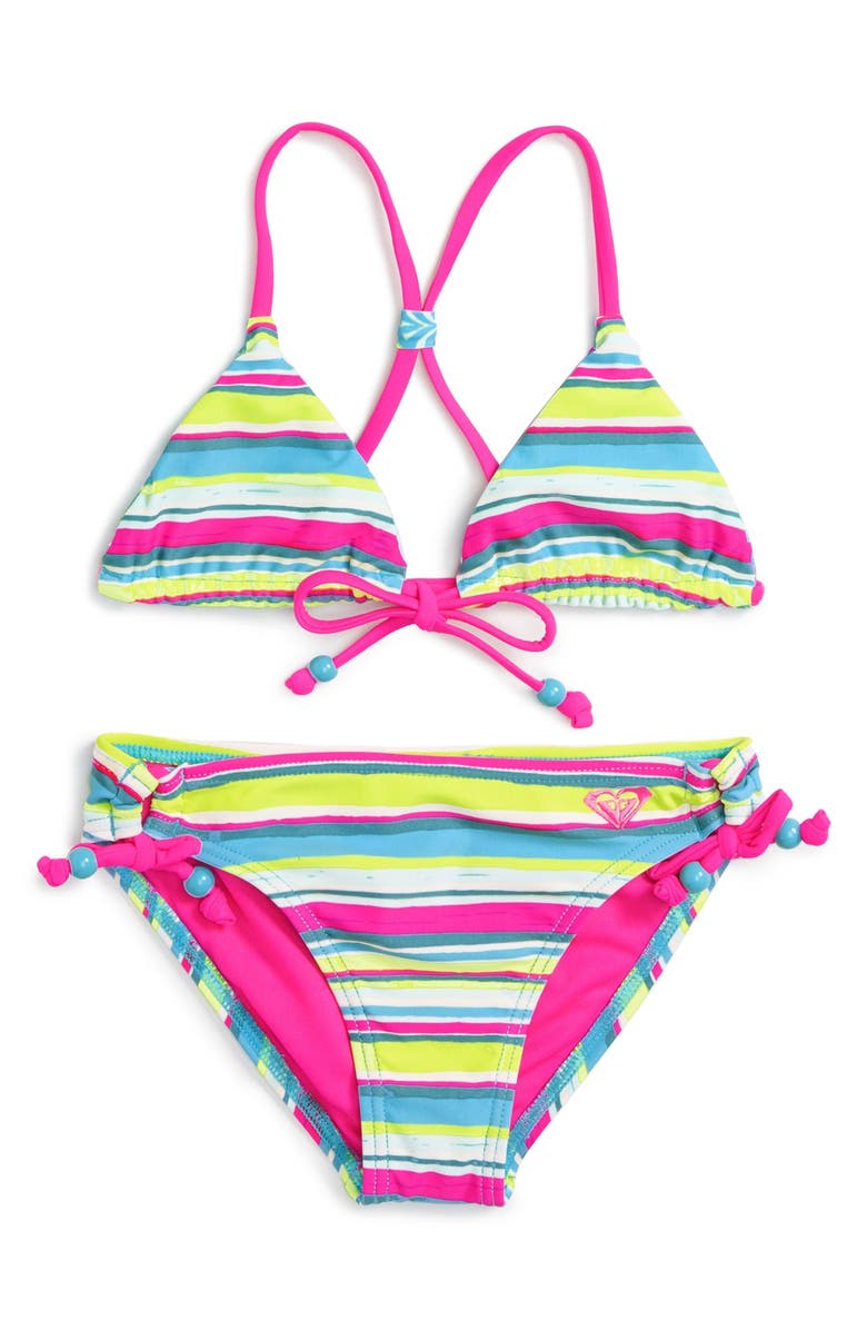 Roxy 'Island Tiles' Two-Piece Swimsuit (Toddler Girls & Little Girls ...