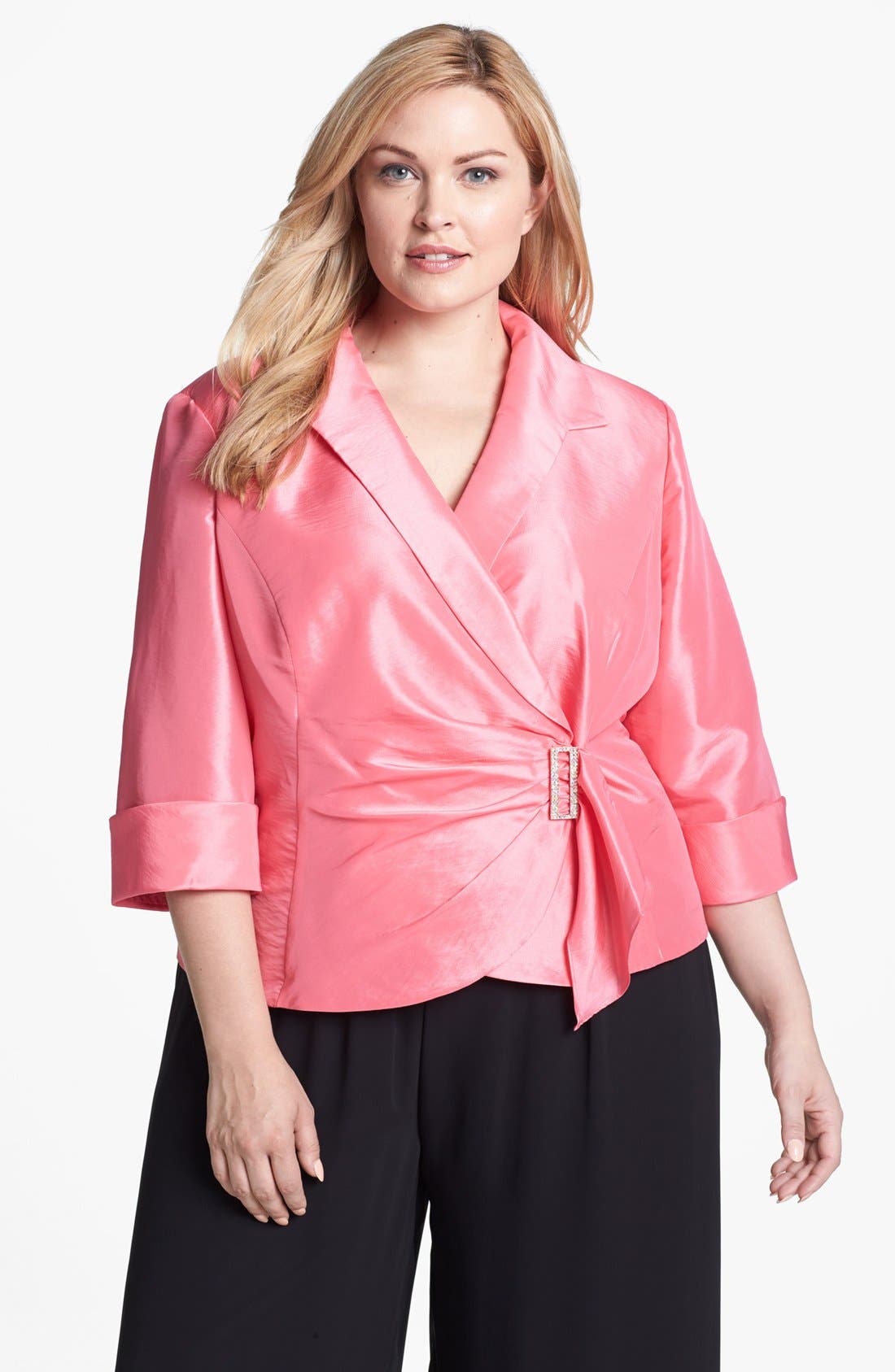 Alex Evenings Embellished Wrap Blouse (Plus Size) | Nordstrom