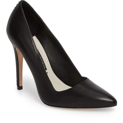 Alice + Olivia Dina 95 Whipstitch Pointy Toe Pump- Black