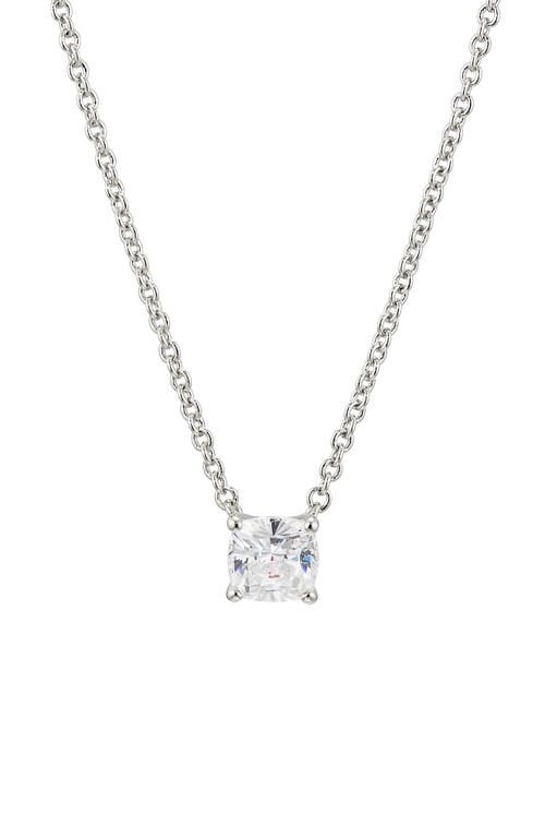 Shop Nadri Modern Luv Cubic Zirconia Pendant Necklace In Rhodium