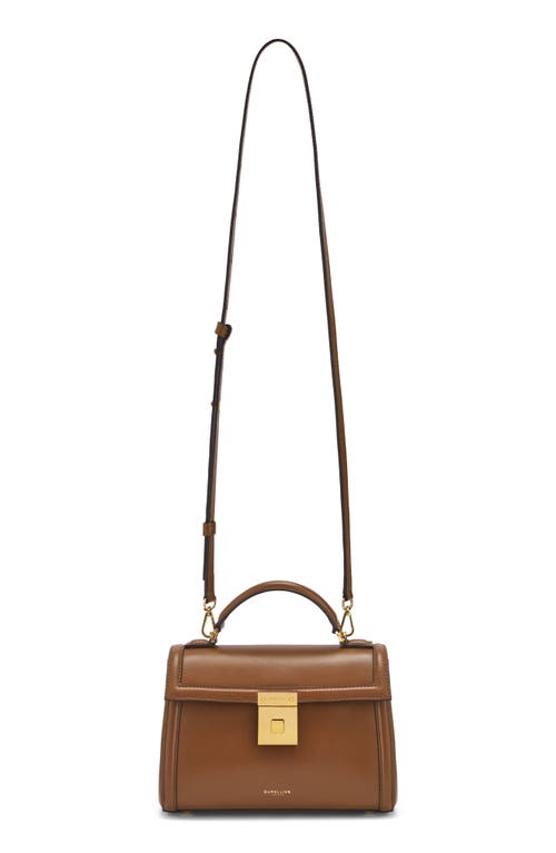 Demellier Midi Paris Smooth Leather Top Handle Bag In Tan W/be F02