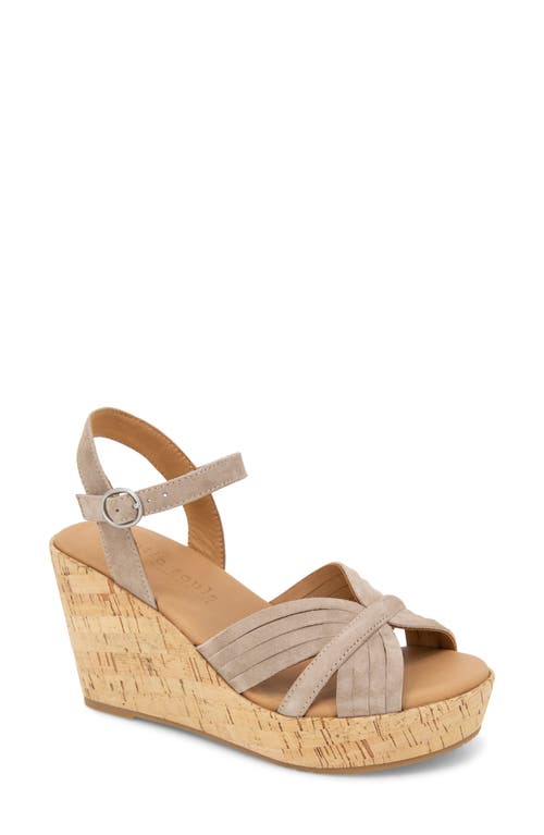 GENTLE SOULS BY KENNETH COLE Nomi Ankle Strap Platform Wedge Sandal Mushroom Suede at Nordstrom,