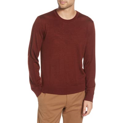 Club Monaco Luxe Merino Wool Blend Crewneck Sweater, Brown