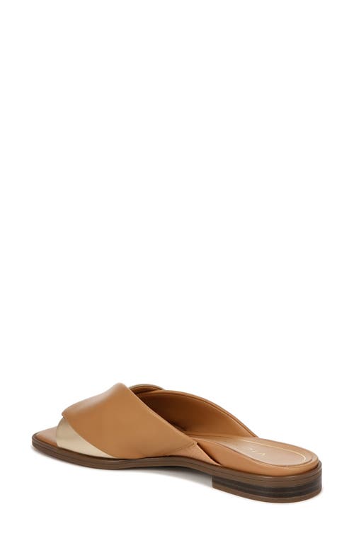 Vionic Miramar Slide Sandal In Camel/gold
