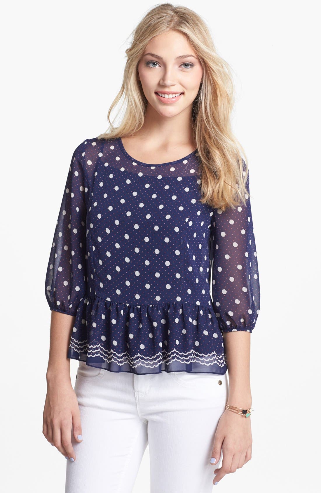 chiffon peplum top