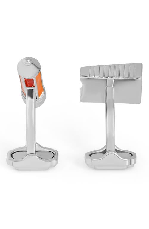 Thompson Of London Sketch Cuff Links In Orange