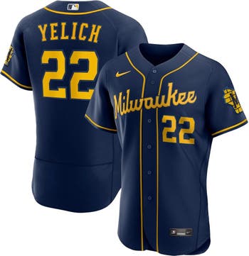 Nike Men's Nike Christian Yelich Navy Milwaukee Brewers Alternate Authentic  Player Jersey