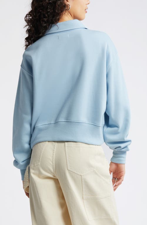 Shop Bp. Polo Fleece Sweatshirt In Blue Falls