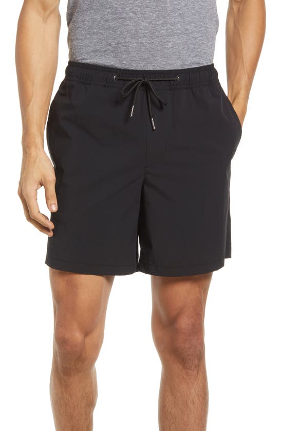 Nordstrom Stretch Ripstop Shorts In Black