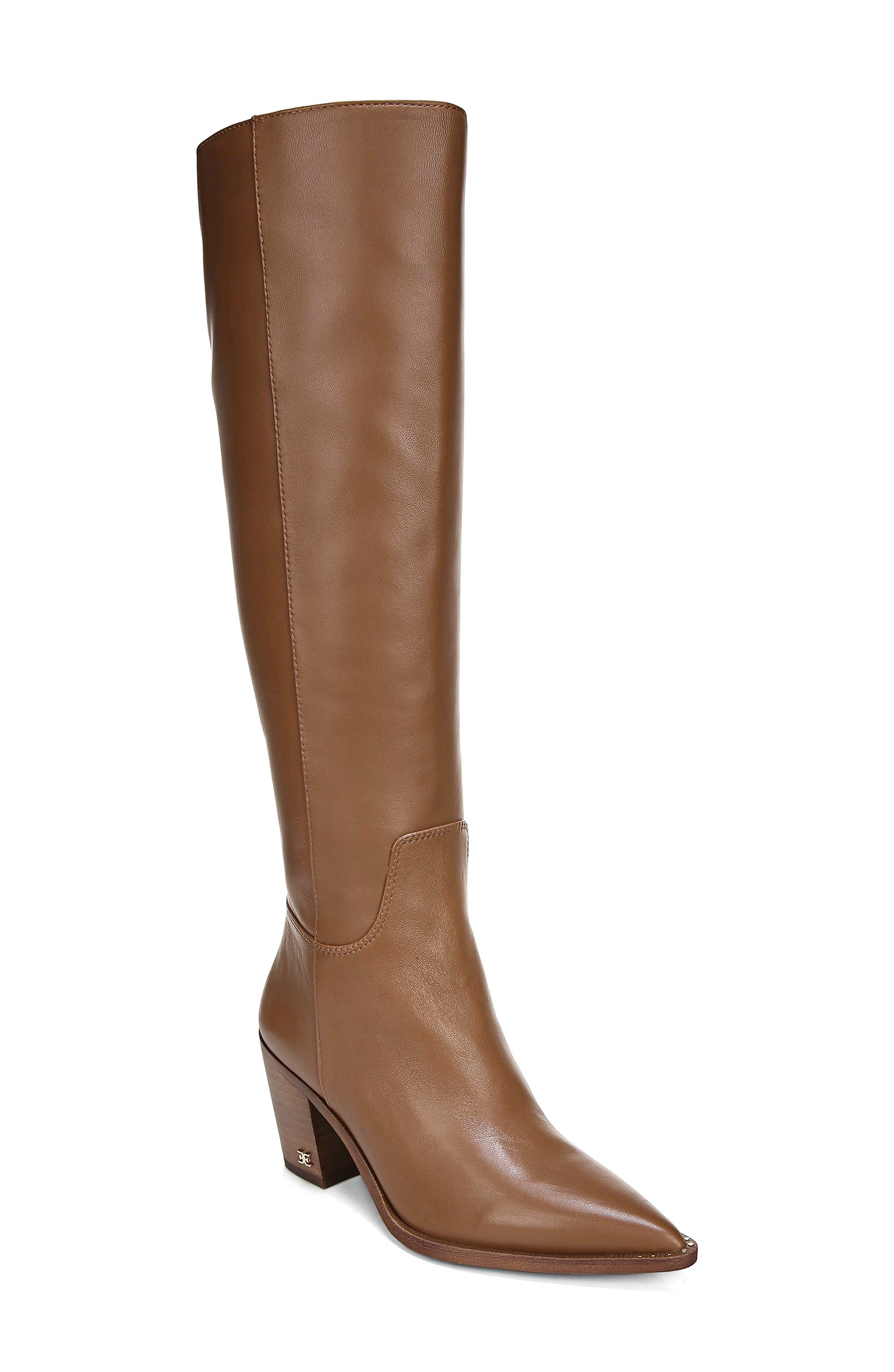 pointed toe knee high boots
