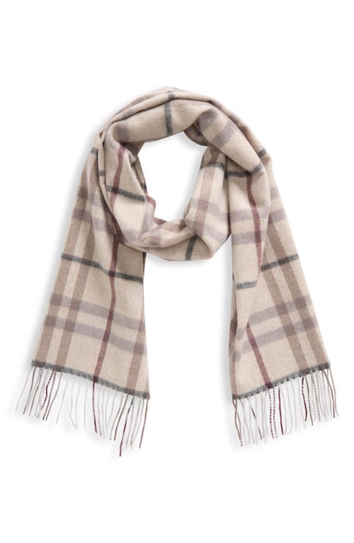 Nordstrom Plaid Cashmere Scarf In Neutral