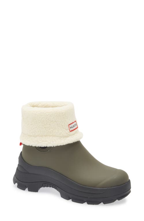 Shop Hunter Esme Lug Sole Waterproof Snow Bootie In Galloway Green