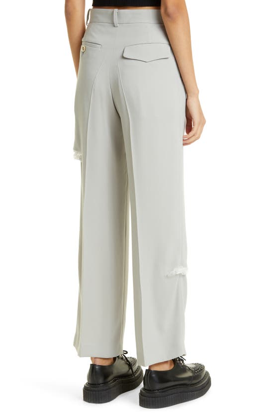 UNDERCOVER SLASH CUTOUT LACE TRIM TROUSERS