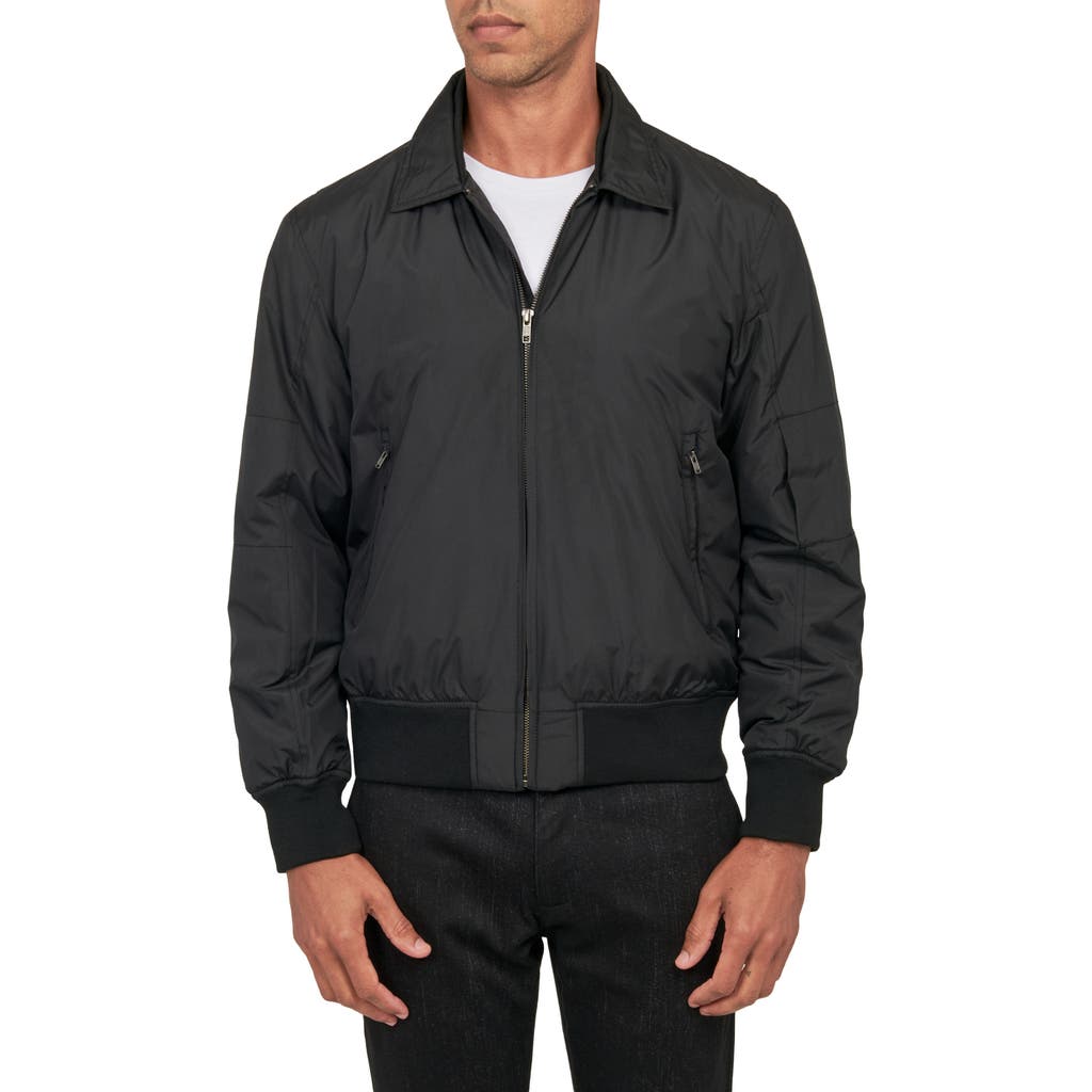 Brooklyn Brigade Solid Reversible Bomber Jacket In Black